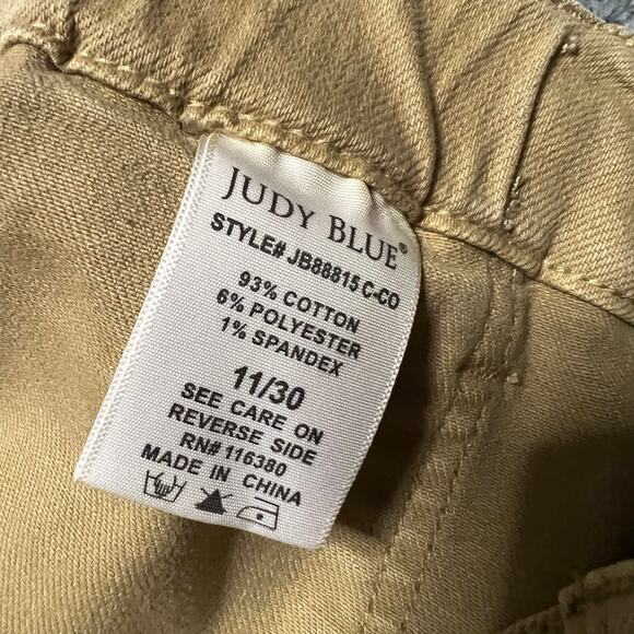 Judy Blue Jeans Womens 11 /30 Khaki High Waisted Grment Dyed Cuffed Jogger - Picture 7 of 11
